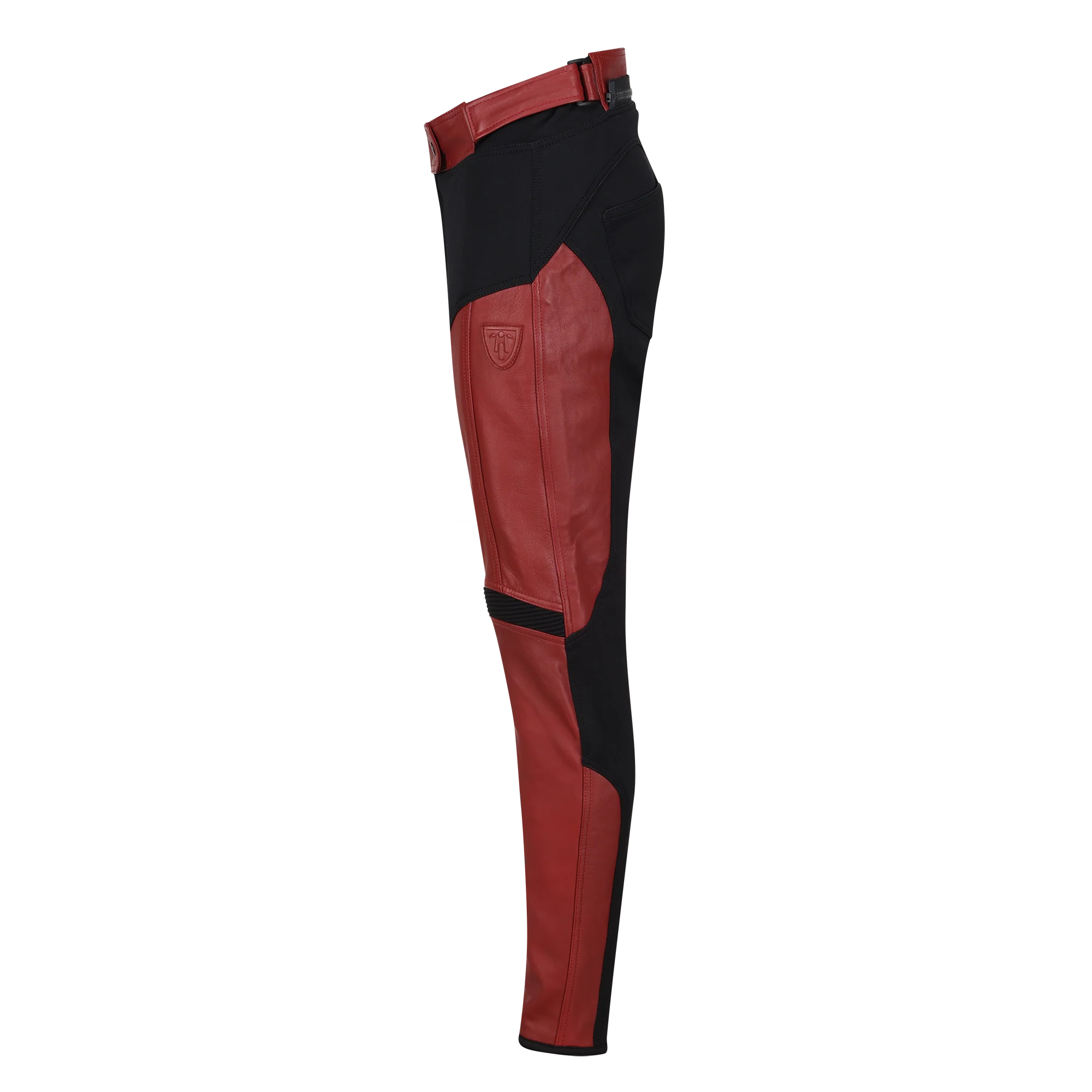 MotoGirl Fiona Red Leather Trousers