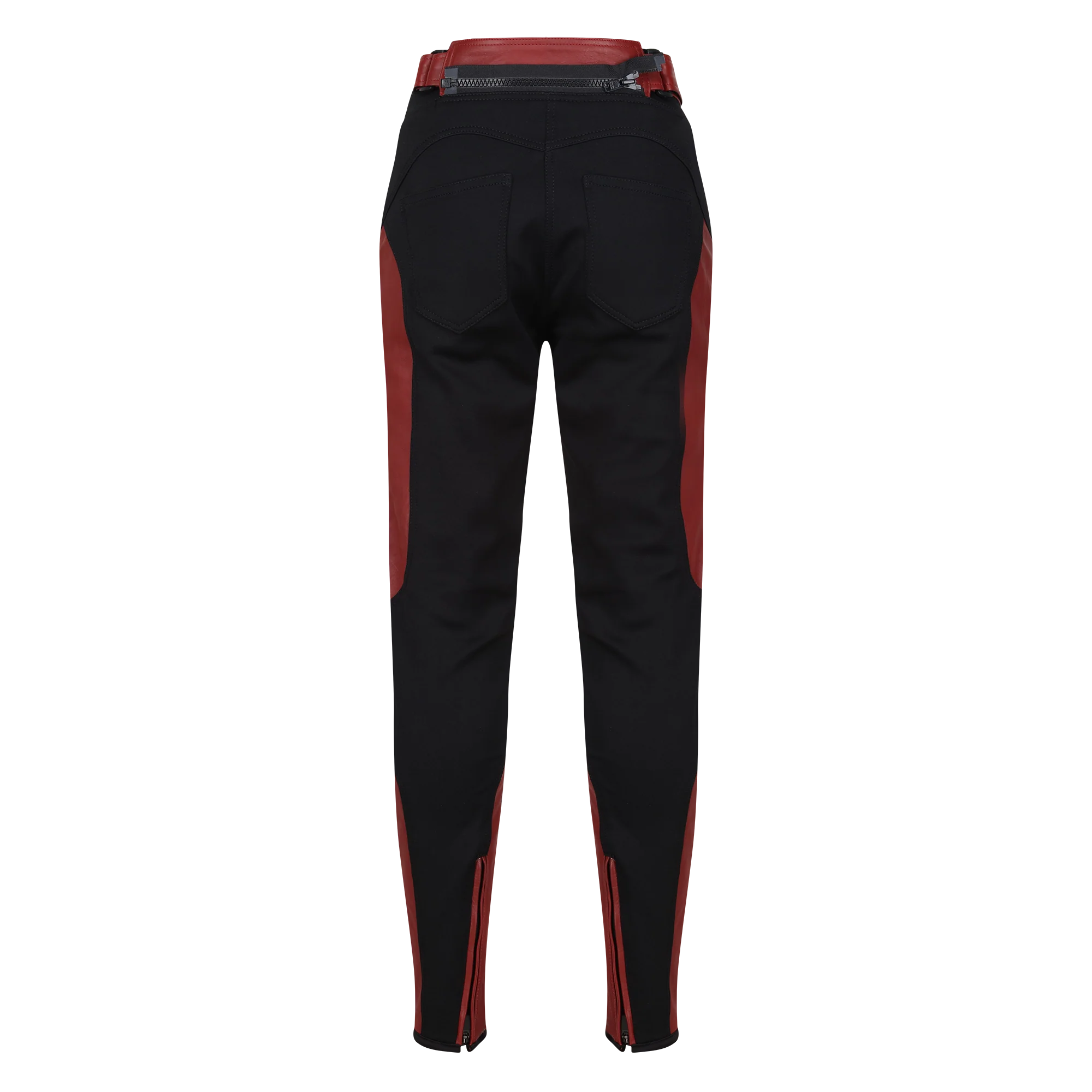 MotoGirl Fiona Red Leather Trousers