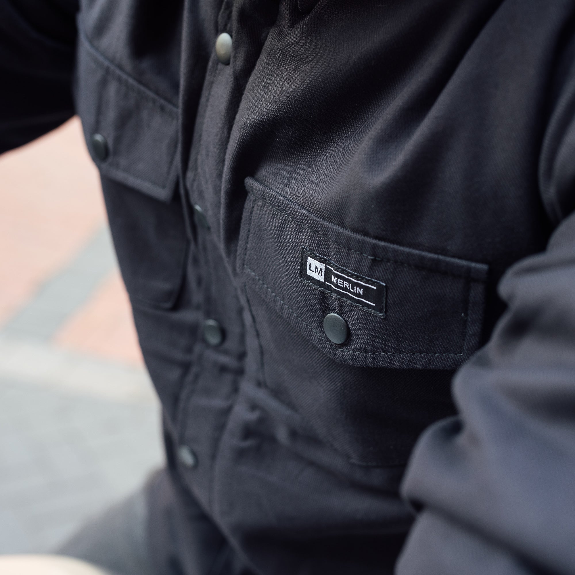 Merlin Axe Black Riding Shirt Built with Kevlar®
