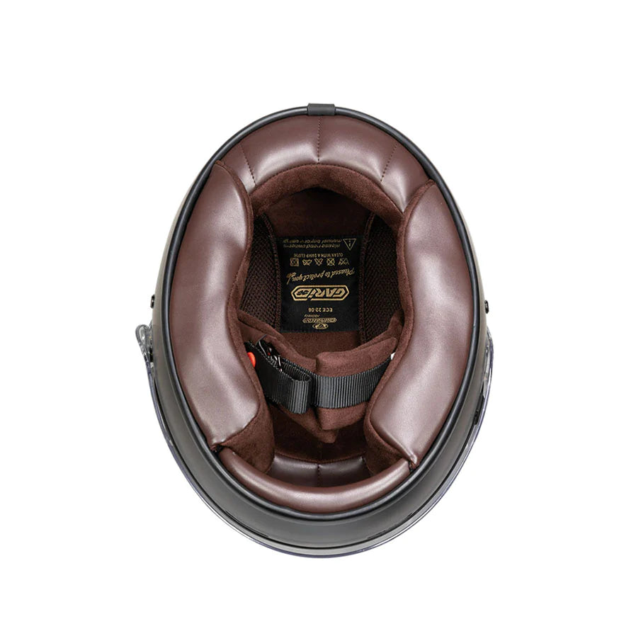 Garibaldi G07X Full Face Vintage Helmet - Matt Black