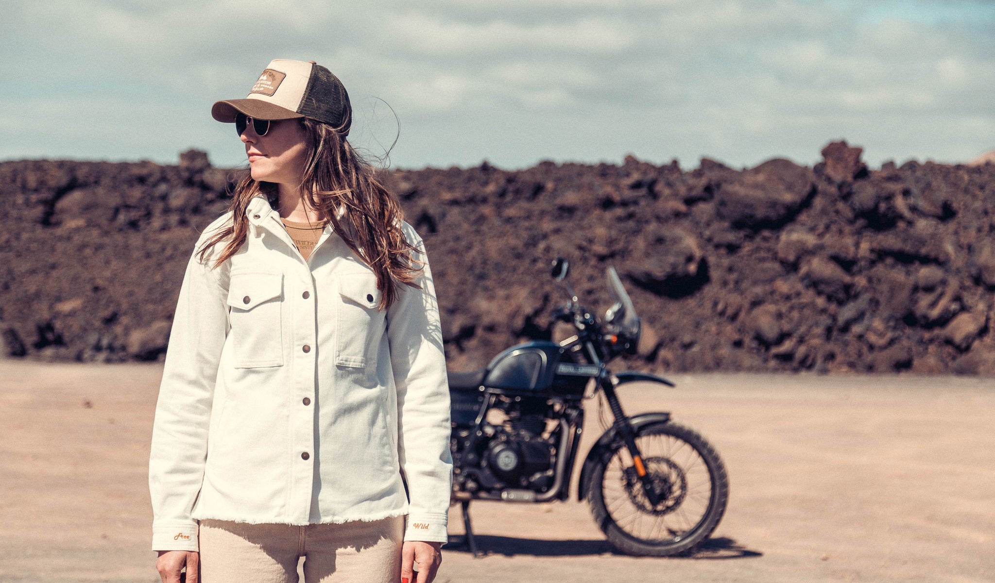 Wildust Sisters Armalith Moto jacket White