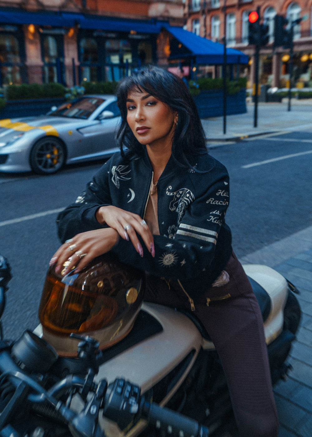 Wildust Sisters Oracle Black Varsity Jacket