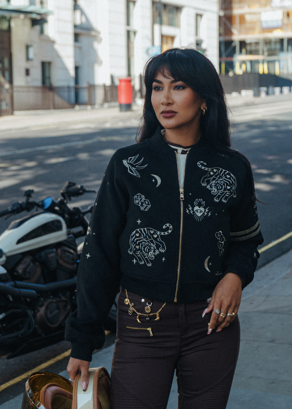 Wildust Sisters Oracle Black Varsity Jacket