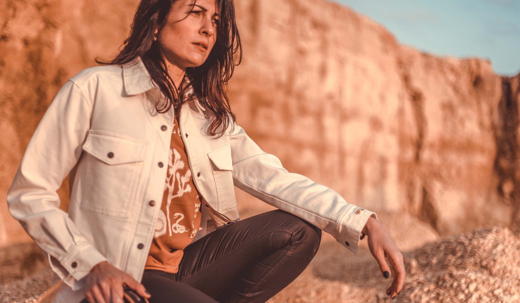 Wildust Sisters Armalith Moto jacket White