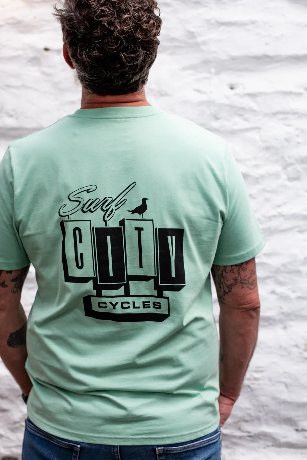 SURF CITY CYCLES SHORT SLEEVED T SHIRT