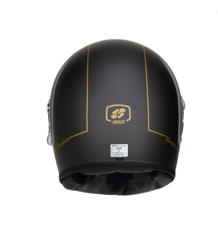Garibaldi G07X Full Face Vintage Helmet - Graphics Matt Black
