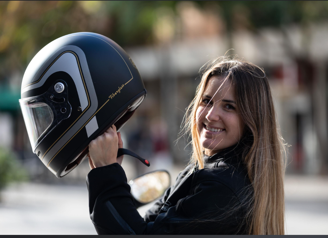Garibaldi G07X Full Face Vintage Helmet - Graphics Matt Black