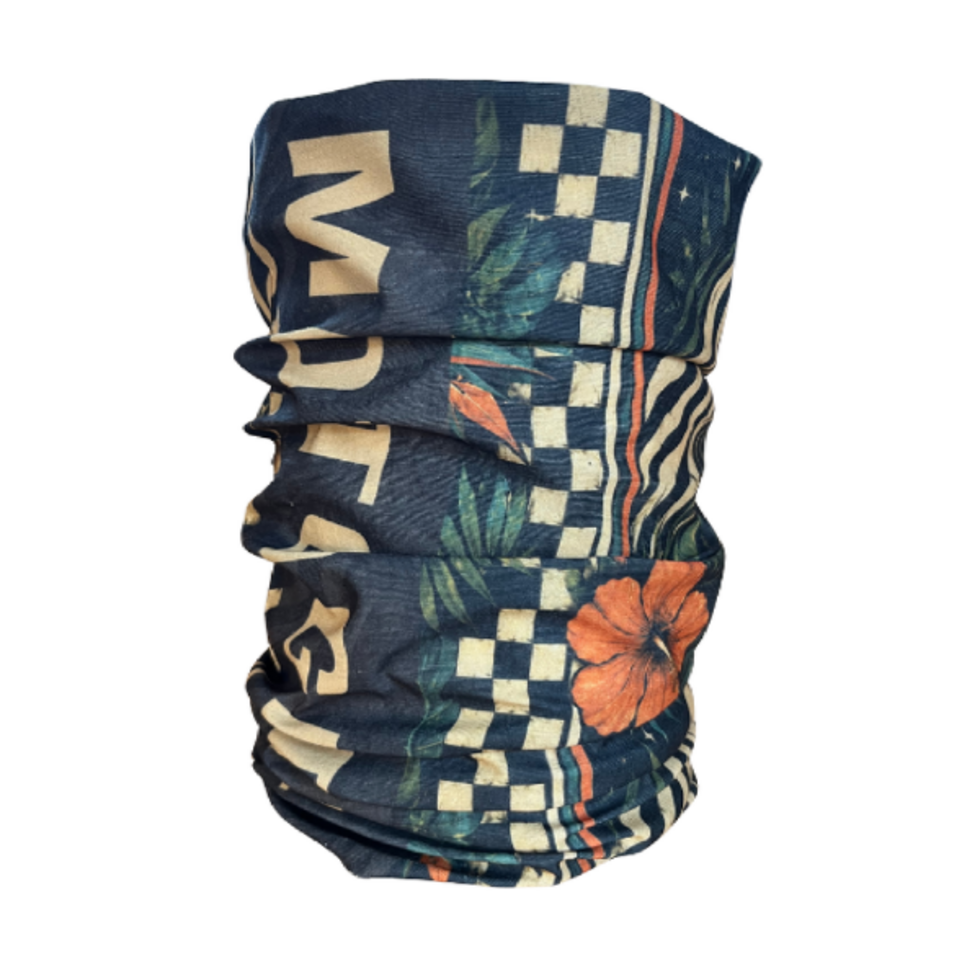 Motogirl tropical flowers Neck tube face covering wind resistant uv protection