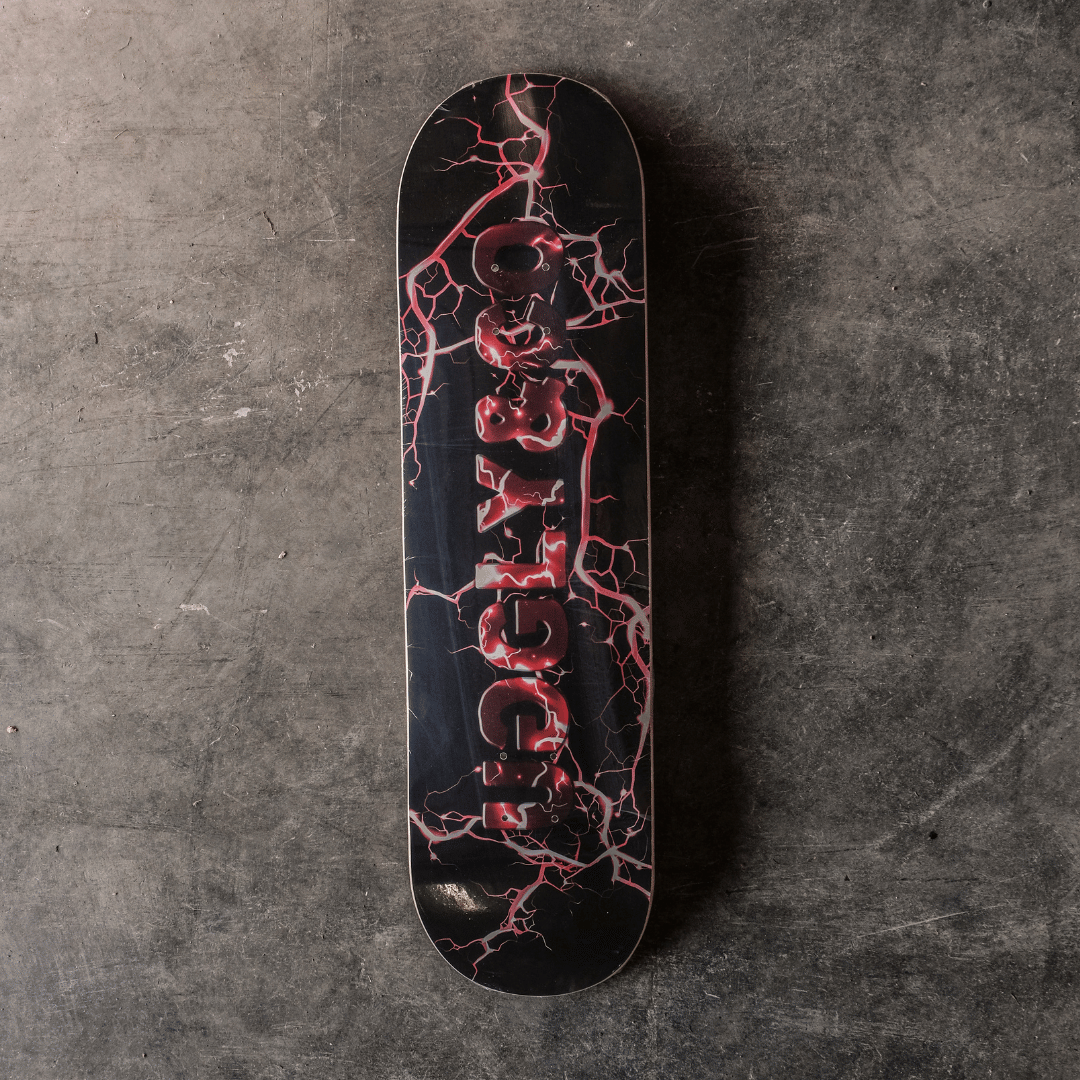 Red Lightning Skateboard Deck