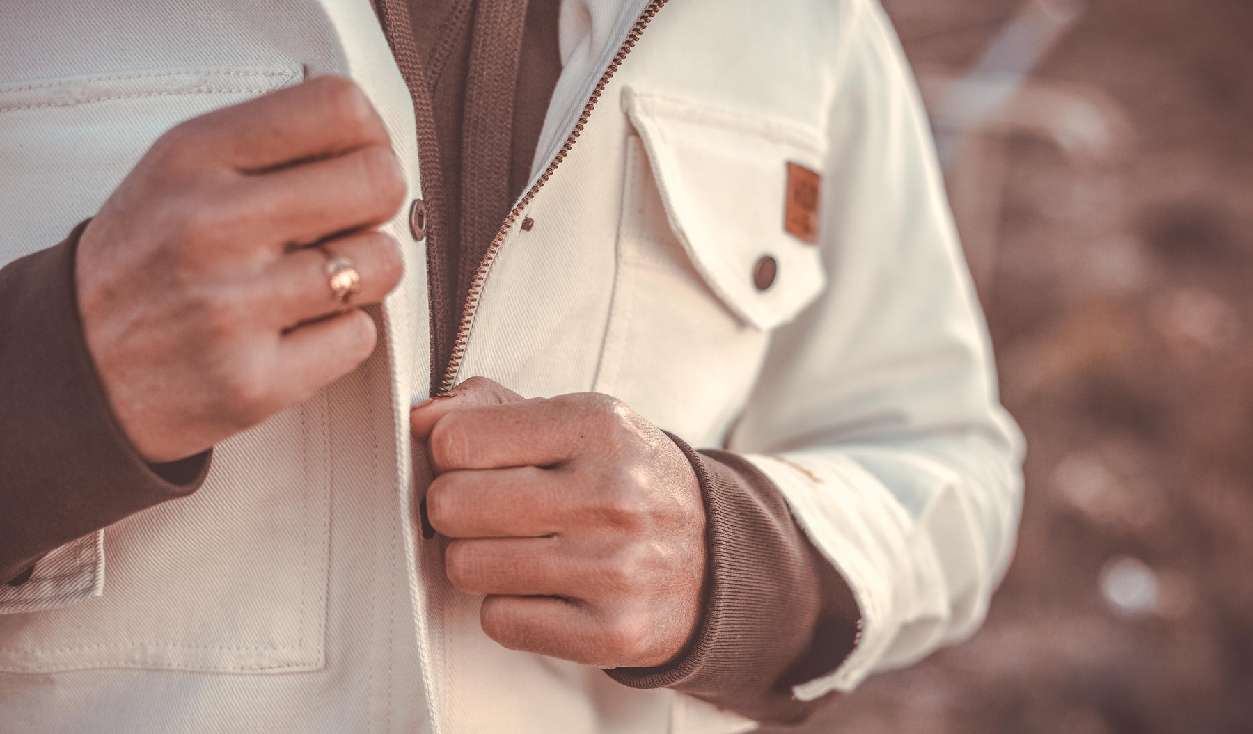 Wildust Sisters Armalith Moto jacket White