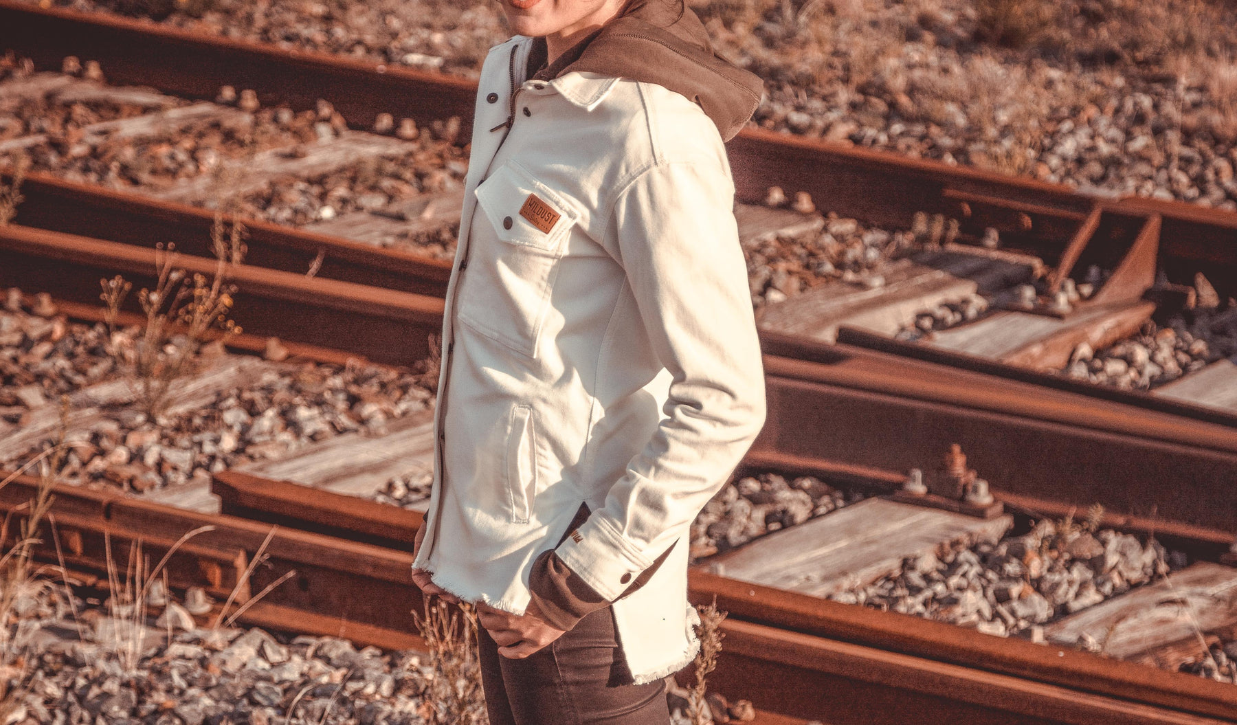 Wildust Sisters Armalith Moto jacket White