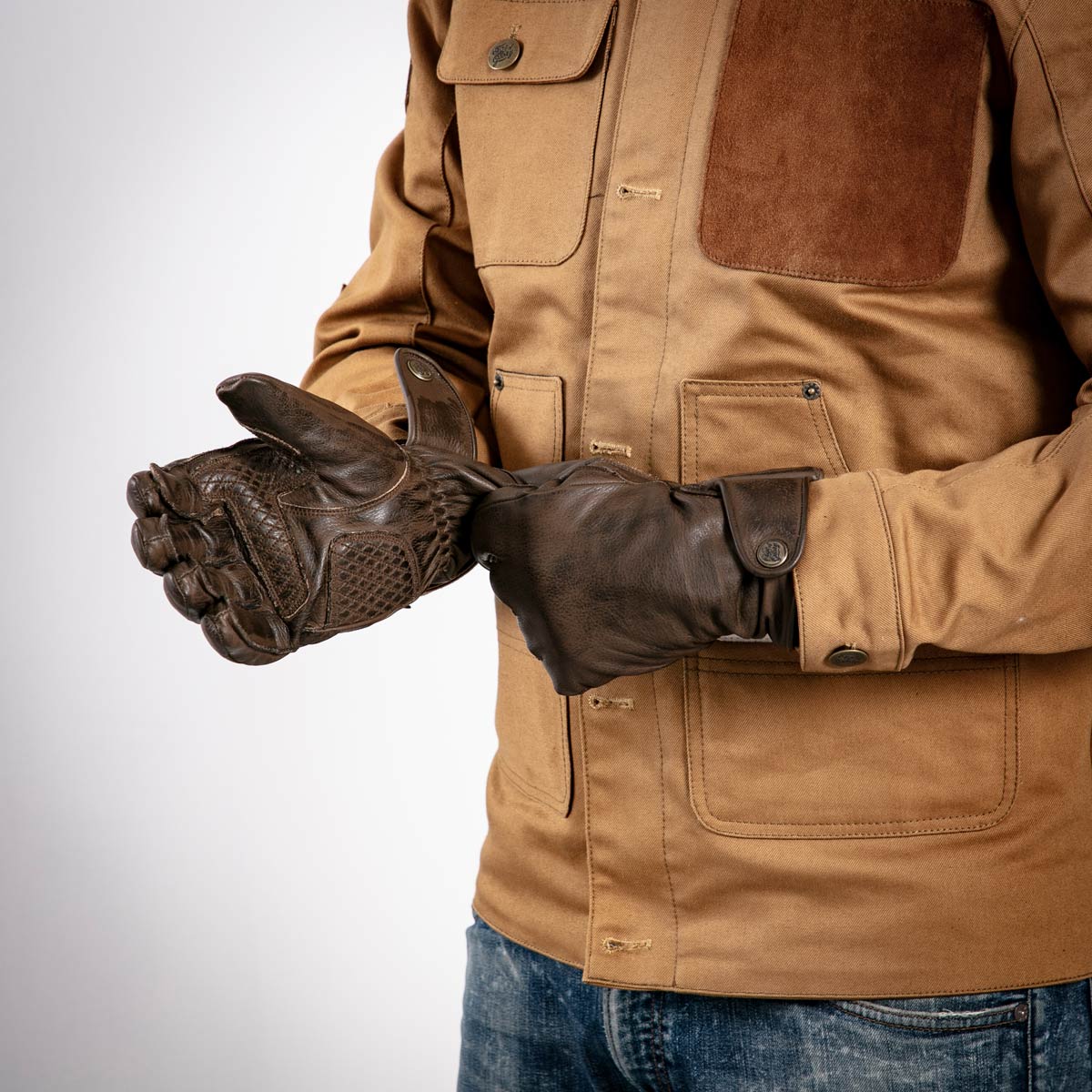 Age of Glory Carpenter Winter Leather CE Gloves Brown