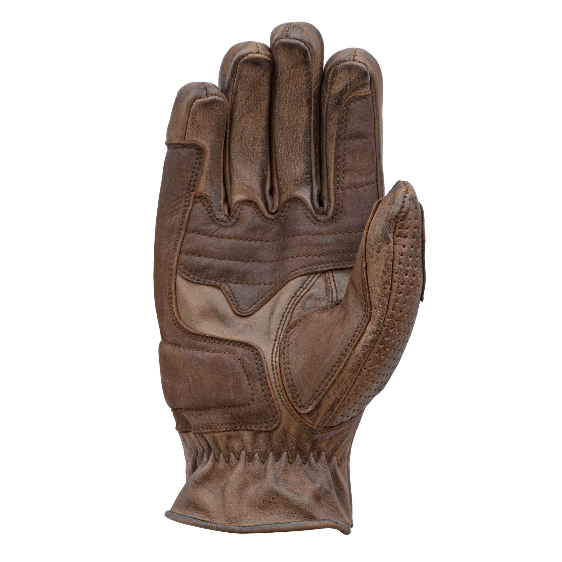 Age of Glory Rover Leather CE Gloves Waxed Brown