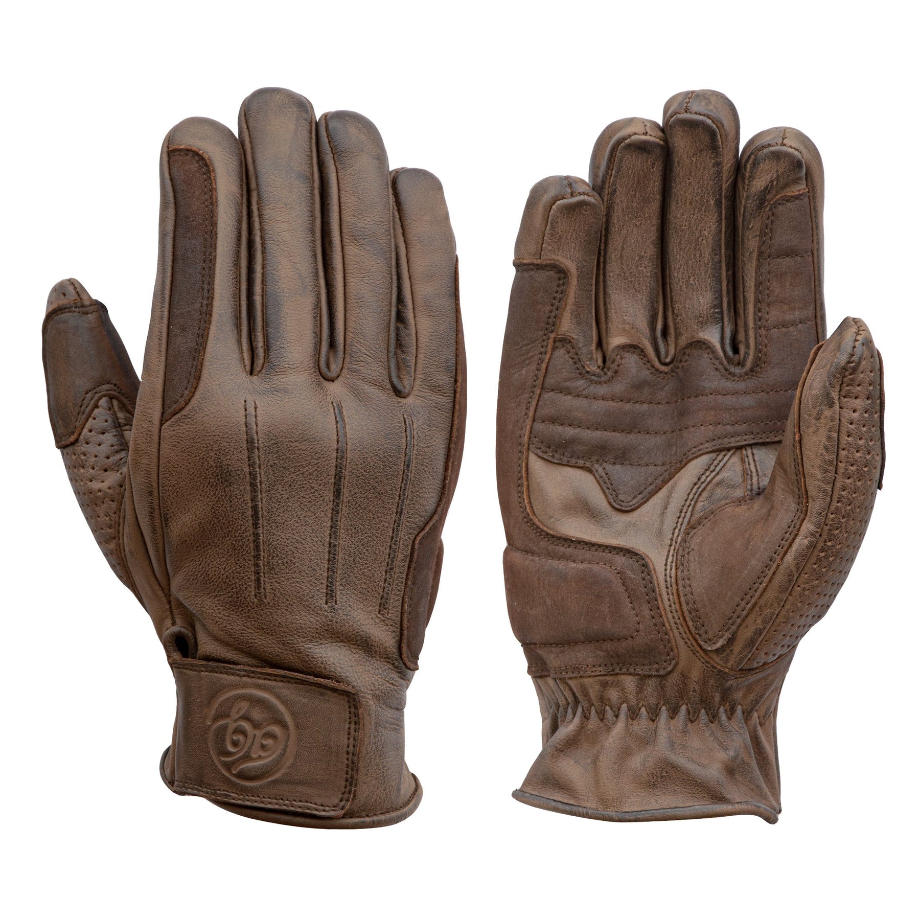 Age of Glory Rover Leather CE Gloves Waxed Brown