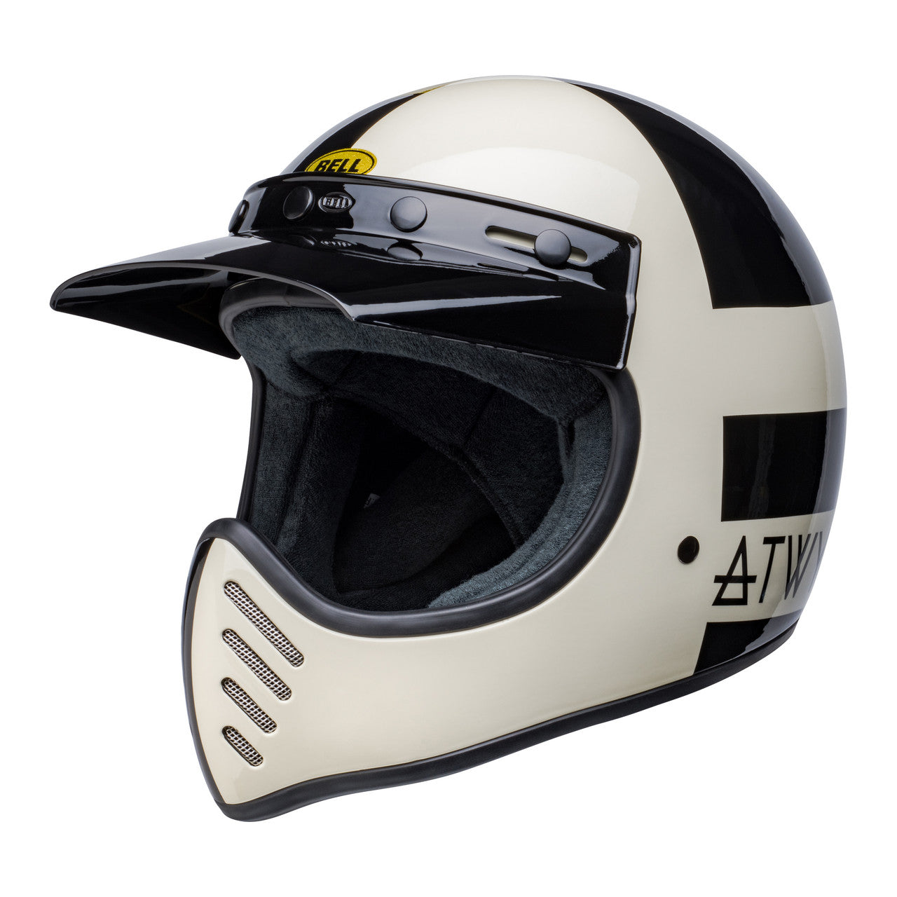 Bell Cruiser Moto-3 Adult Helmet (ATWYLD Orbit White/Black)