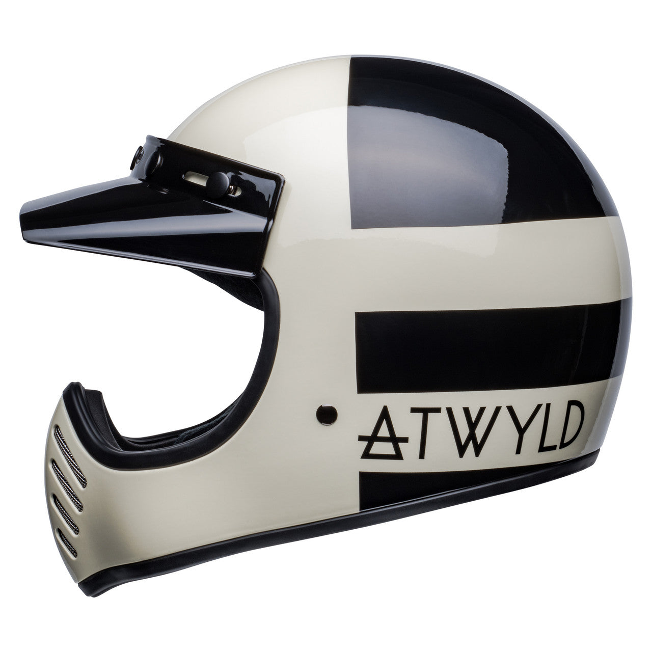 Bell Cruiser Moto-3 Adult Helmet (ATWYLD Orbit White/Black)