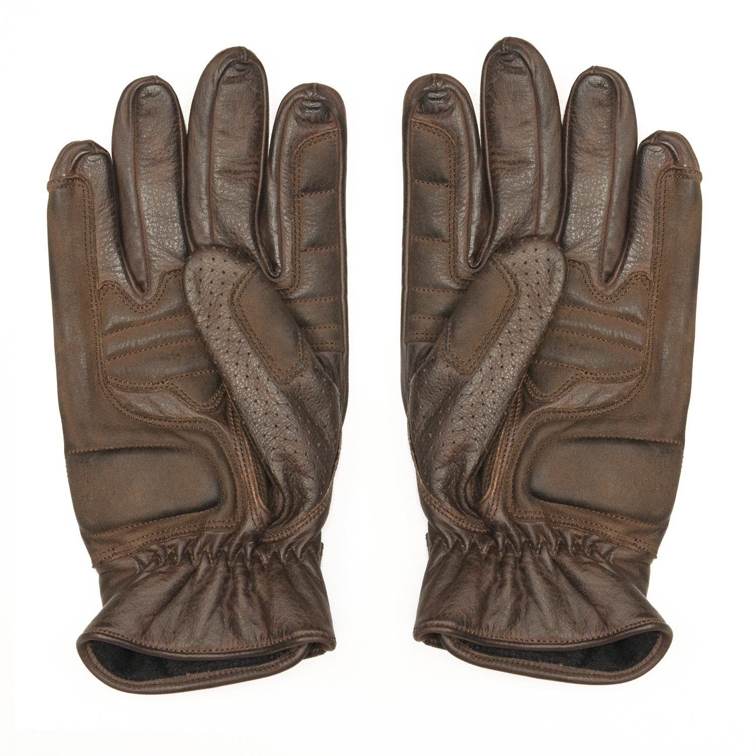 Age of Glory Rover Leather CE Gloves Waxed Brown