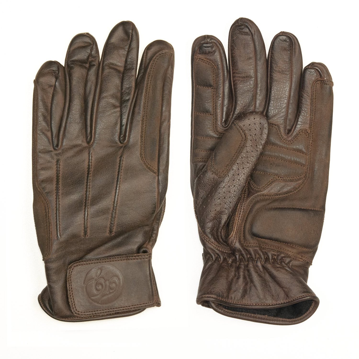 Age of Glory Rover Leather CE Gloves Waxed Brown