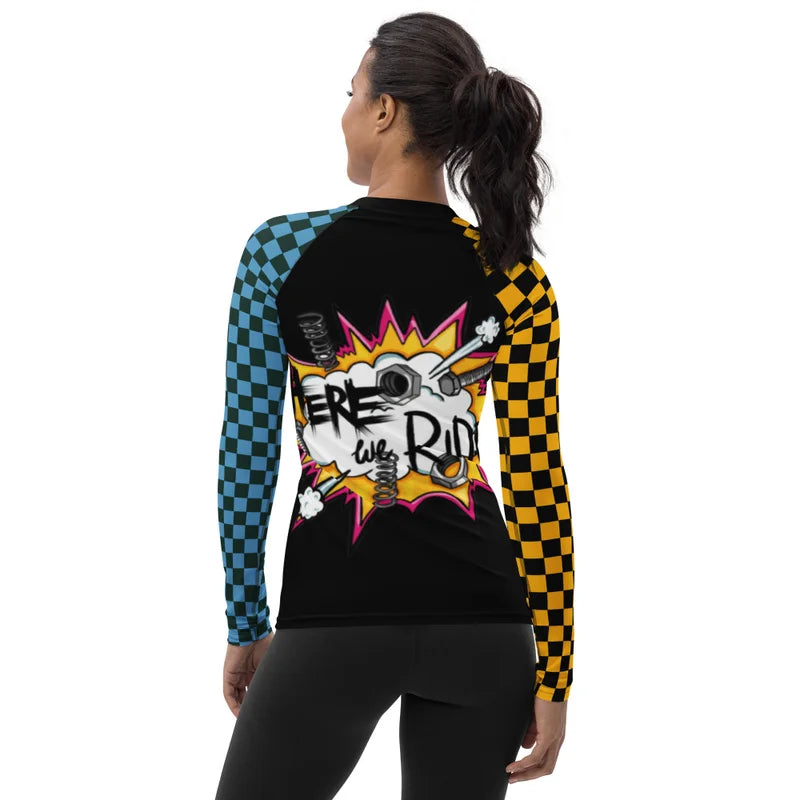 HERE WE RIDE Checkerboard Checkerboard Moto Jersey