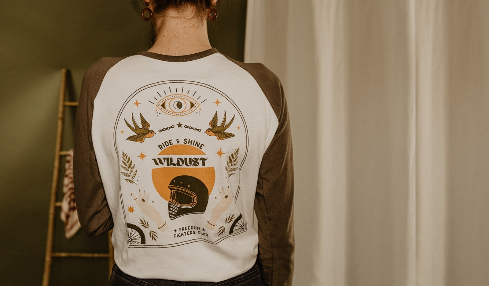 Wildust sisters "RIDE AND SHINE" Baseball T-shirt