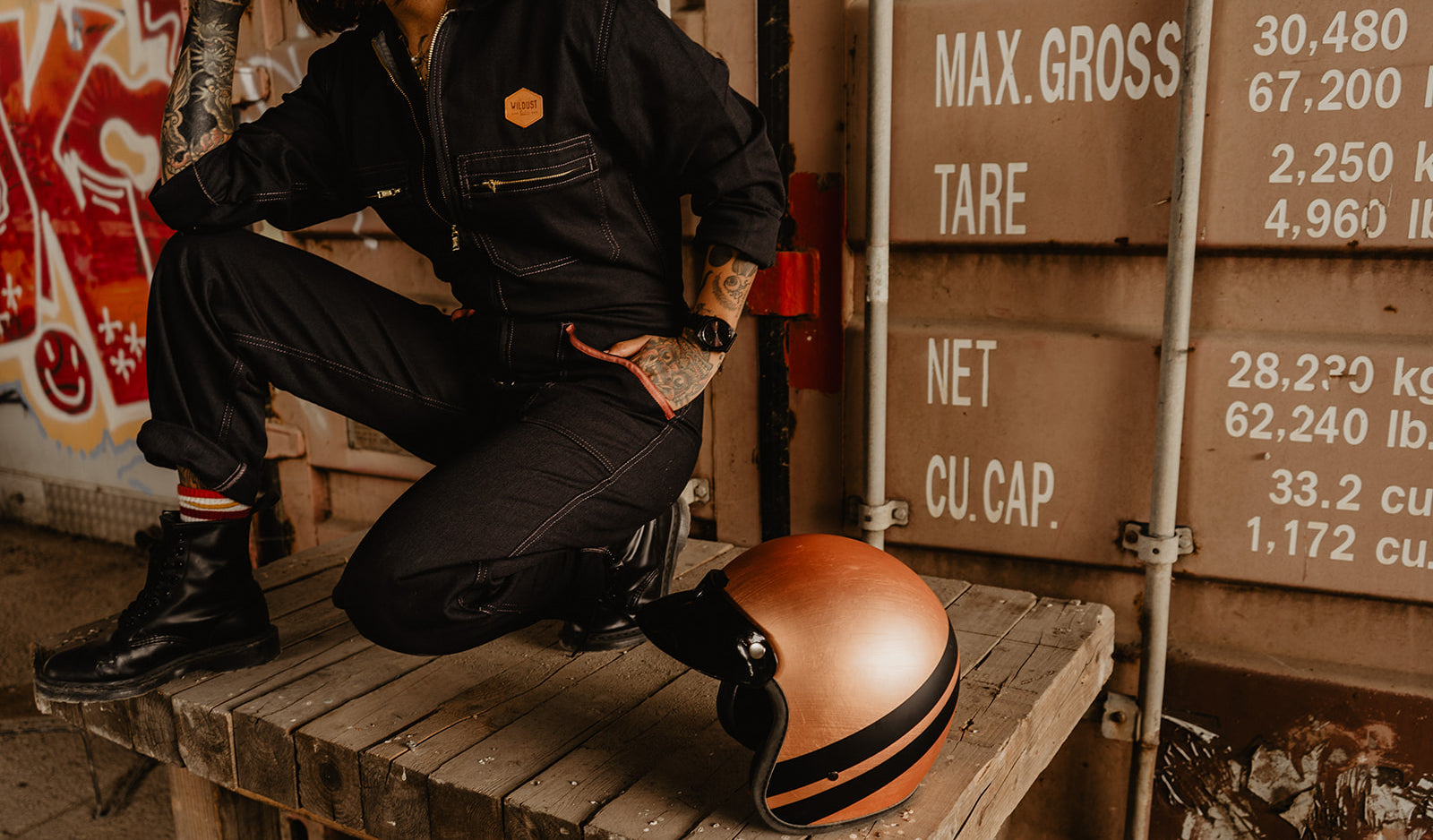 Wildust Sisters RETRO JUMPSUIT, ASPHALT