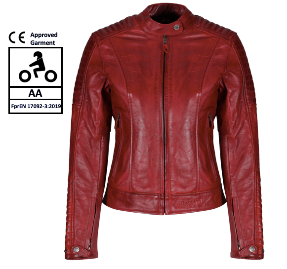 Motogirl Valerie Red Leather Jacket