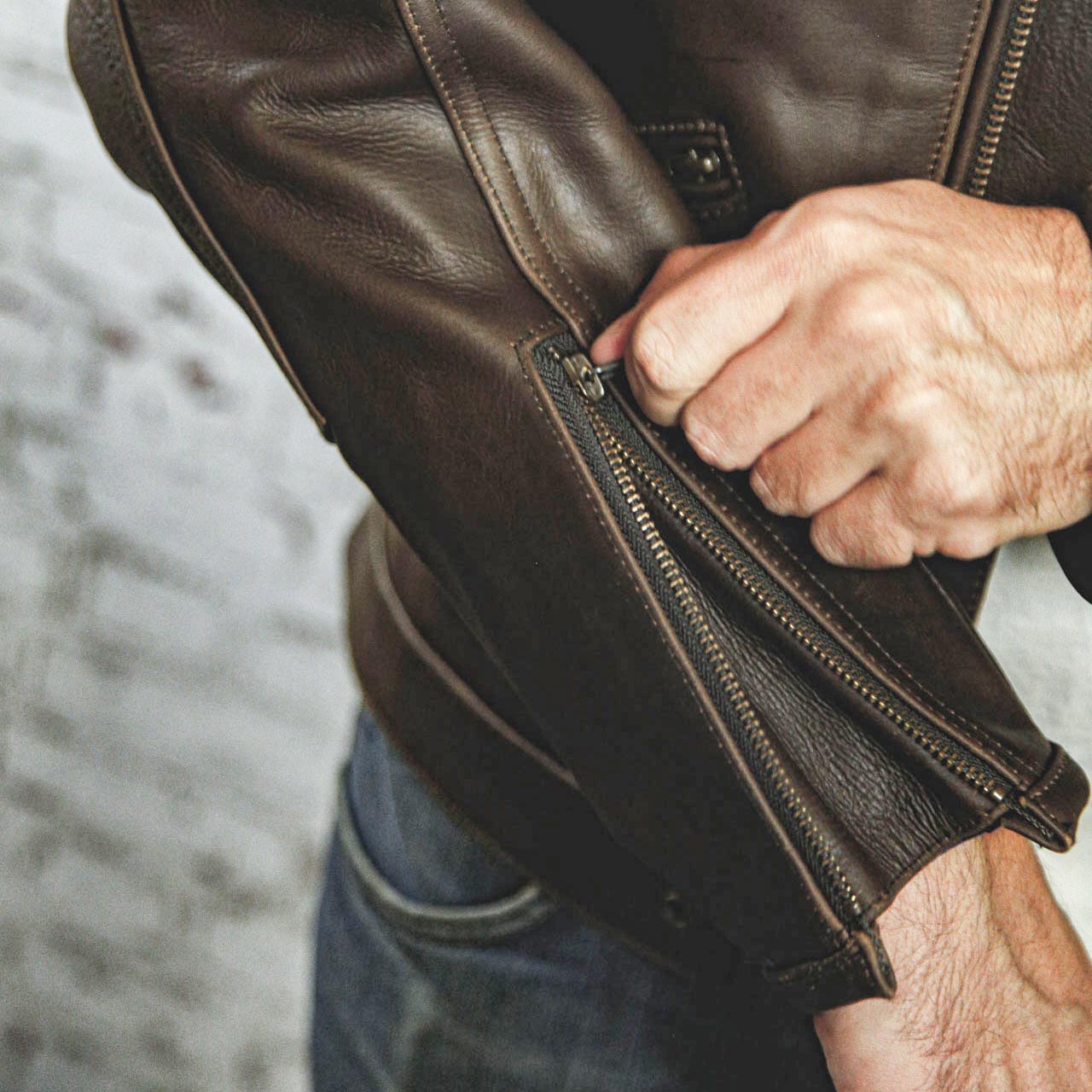 Age of Glory Kingpin leather jacket brown