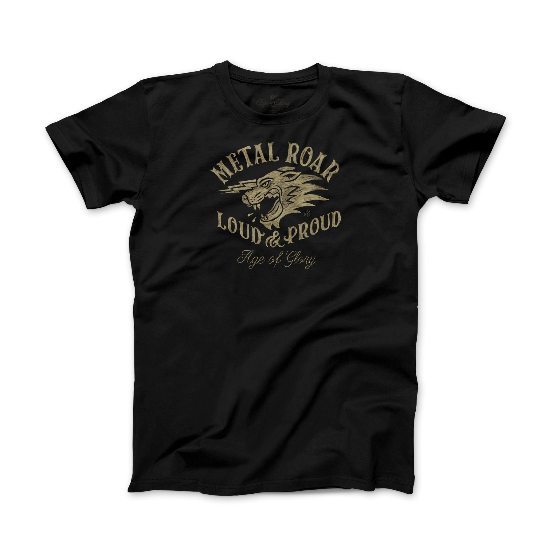 Age of Glory Metal Roar Tee Washed Black
