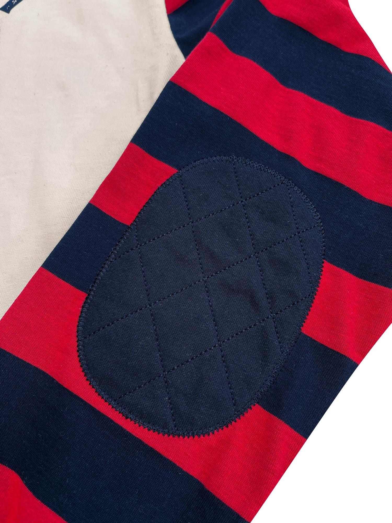 Age of Glory Team Stripes LS Tee Ecru Red Black