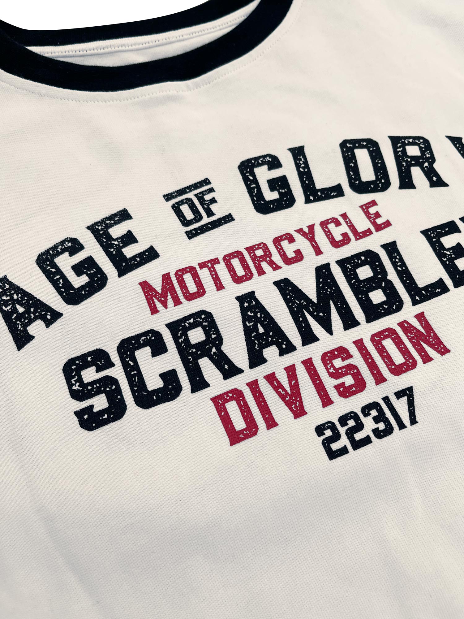 Age of Glory Team Stripes LS Tee Ecru Red Black