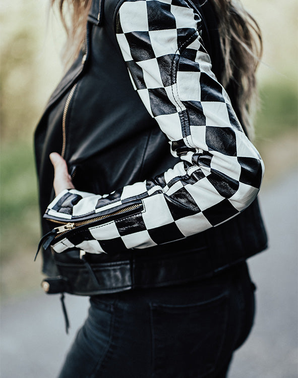Eudoxie Beth leather motorbike jacket