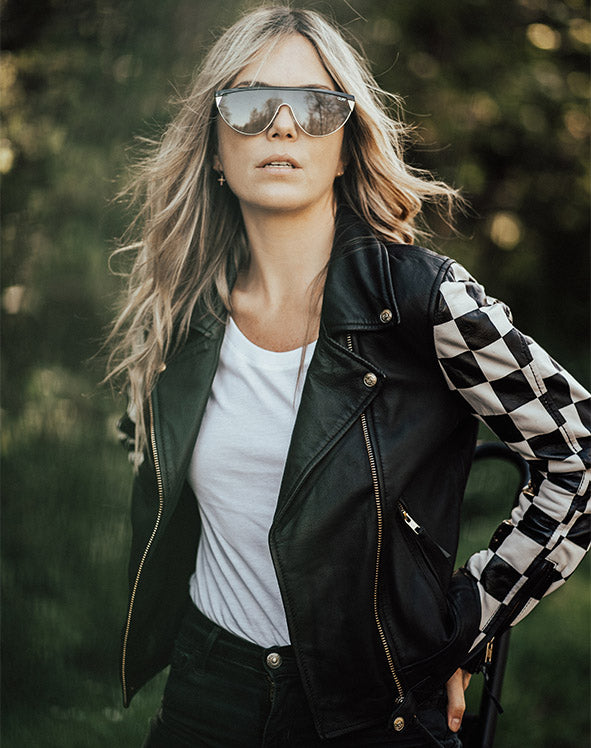 Eudoxie Beth leather motorbike jacket
