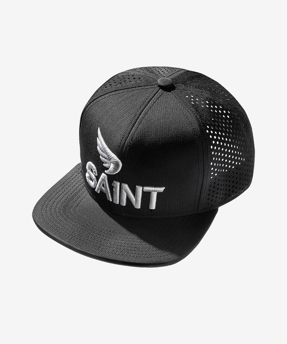 SA1NT 3D Logo Mesh Snapback - Black