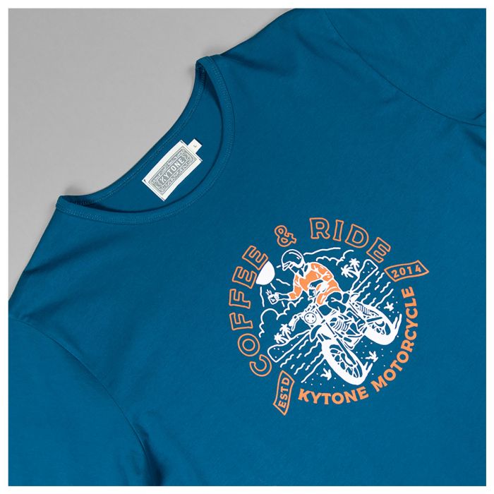 Kytone Coffee & Ride Tee Blue