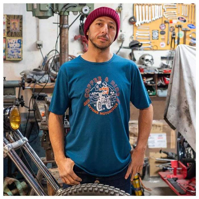Kytone Coffee & Ride Tee Blue