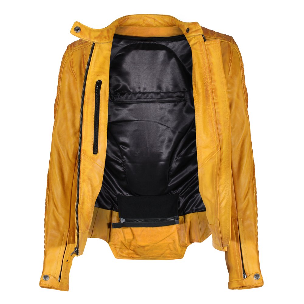 Motogirl Valerie Yellow Leather Jacket