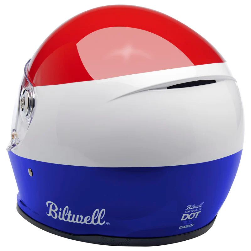 Biltwell LANE SPLITTER ECE R22.05 HELMET - PODIUM GLOSS RED/WHITE/BLUE