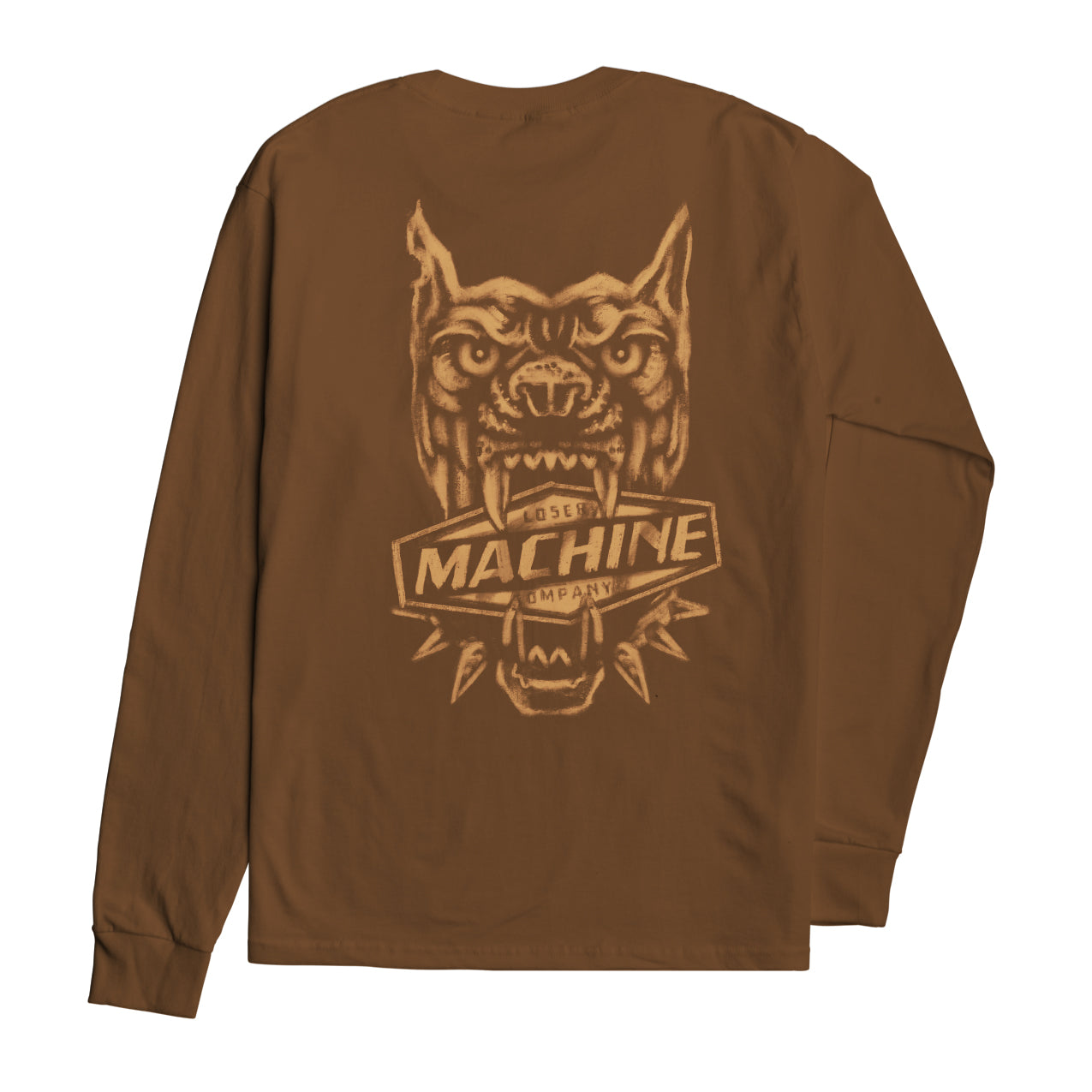 Loser Machine On Guard L/S Tee Brown Sugar