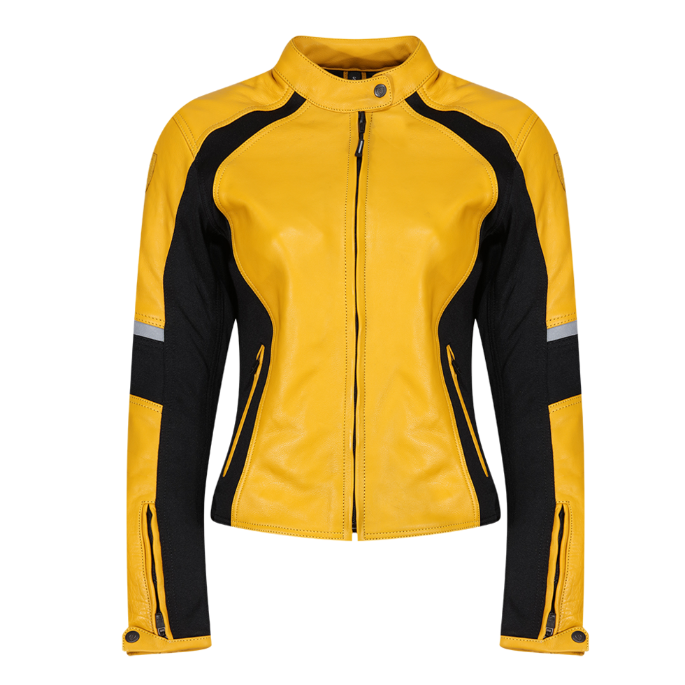 MotoGirl Fiona Red Leather Jacket