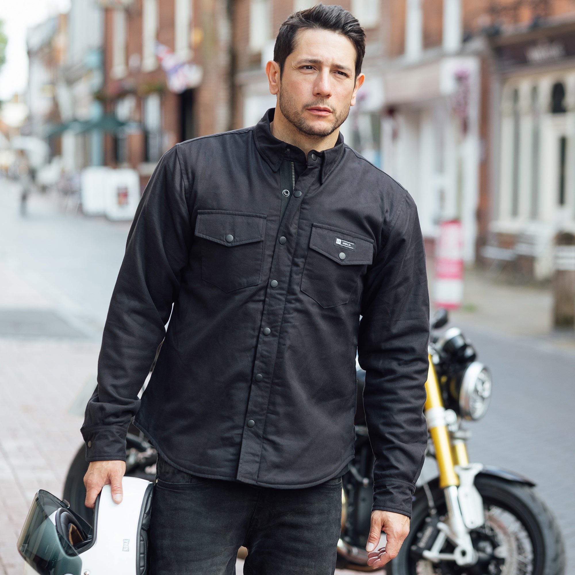 Merlin Axe Black Riding Shirt Built with Kevlar®