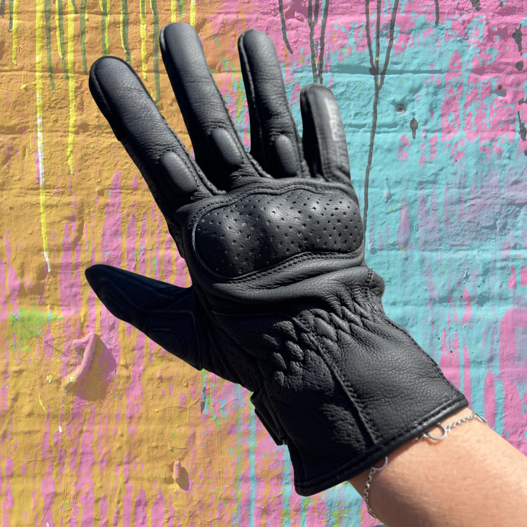 MOTOGIRL YOKO LADIES GLOVES BLACK