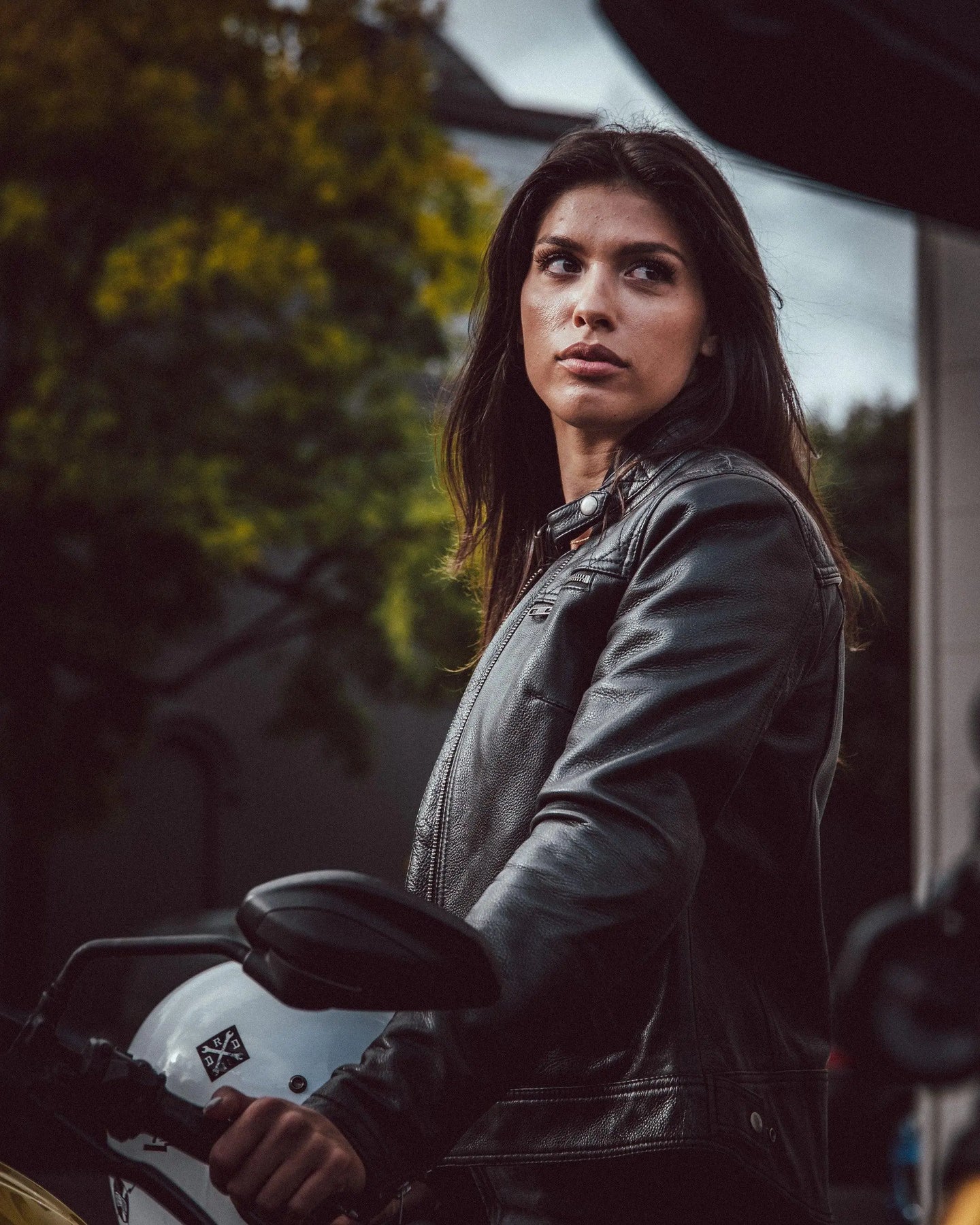 Isla Womens Leather Motorbike Jacket