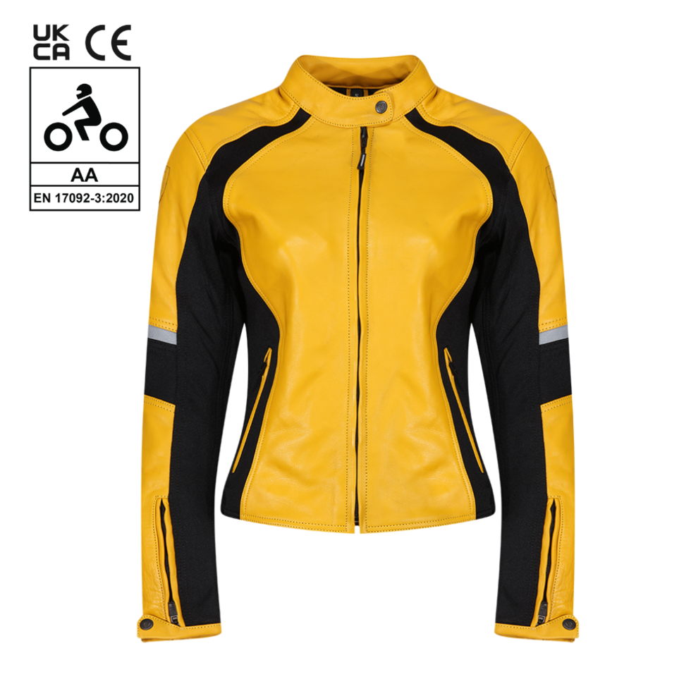 MotoGirl Fiona Red Leather Jacket