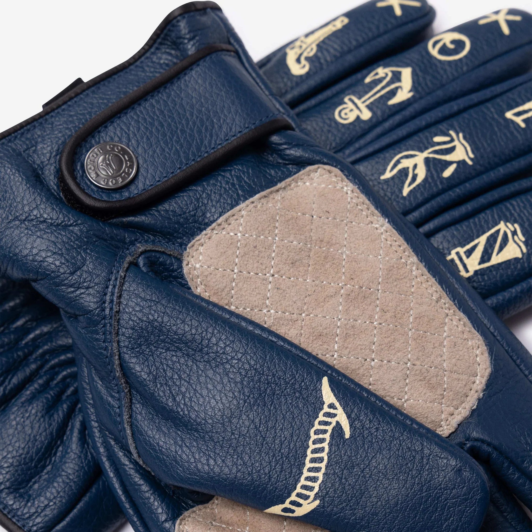 Macleod Motor Co Carpe Diem Gloves Blue