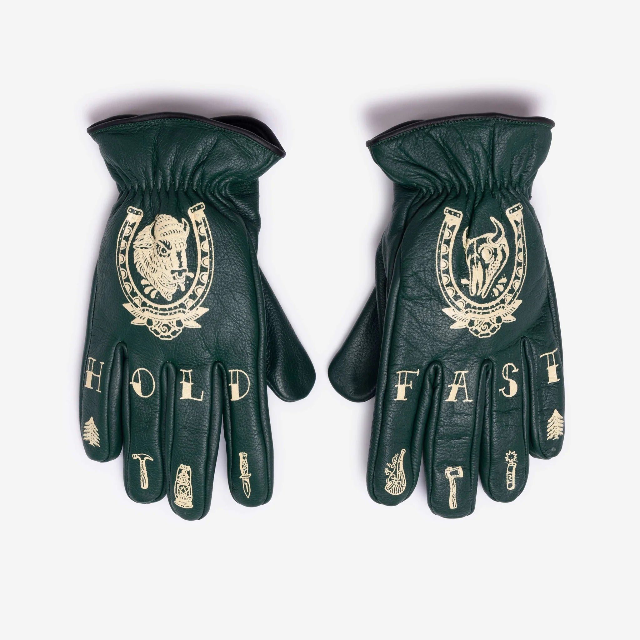 Macleod Motor Co Hold Fast Gloves Green