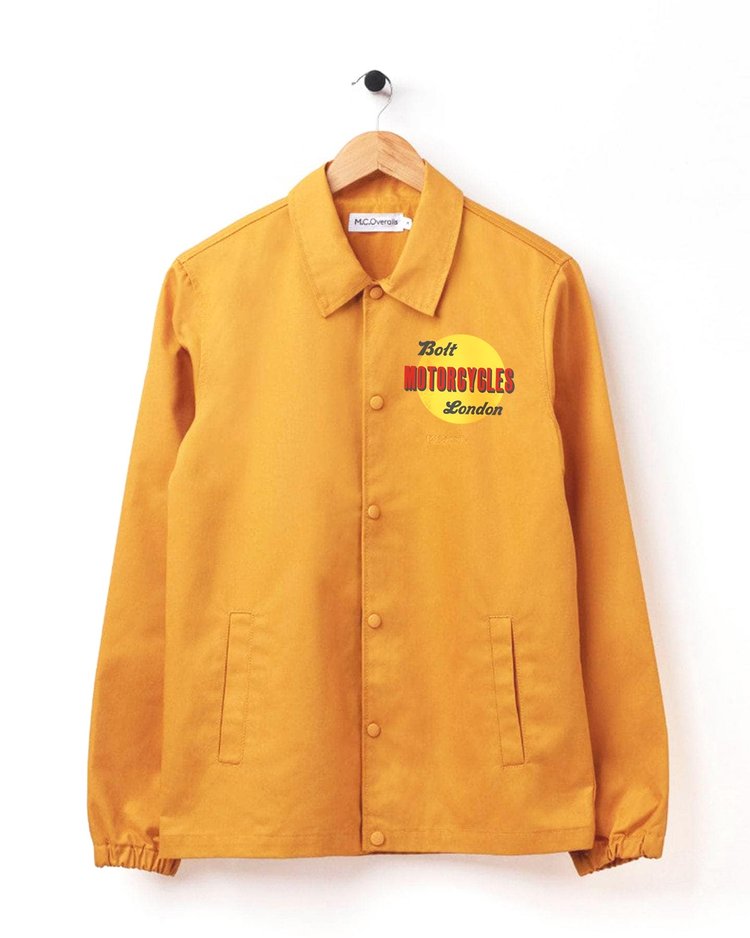 BOLT x Mc Overalls Fitted Coach Jacket (Mustard)