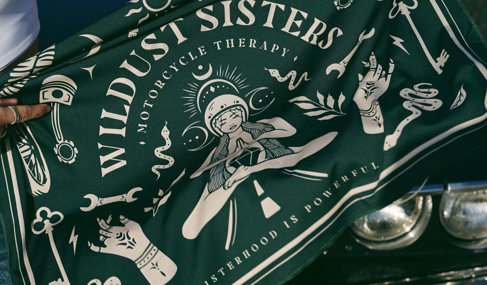 Wildust Sisters Moto Scarf - Moto Therapy Green