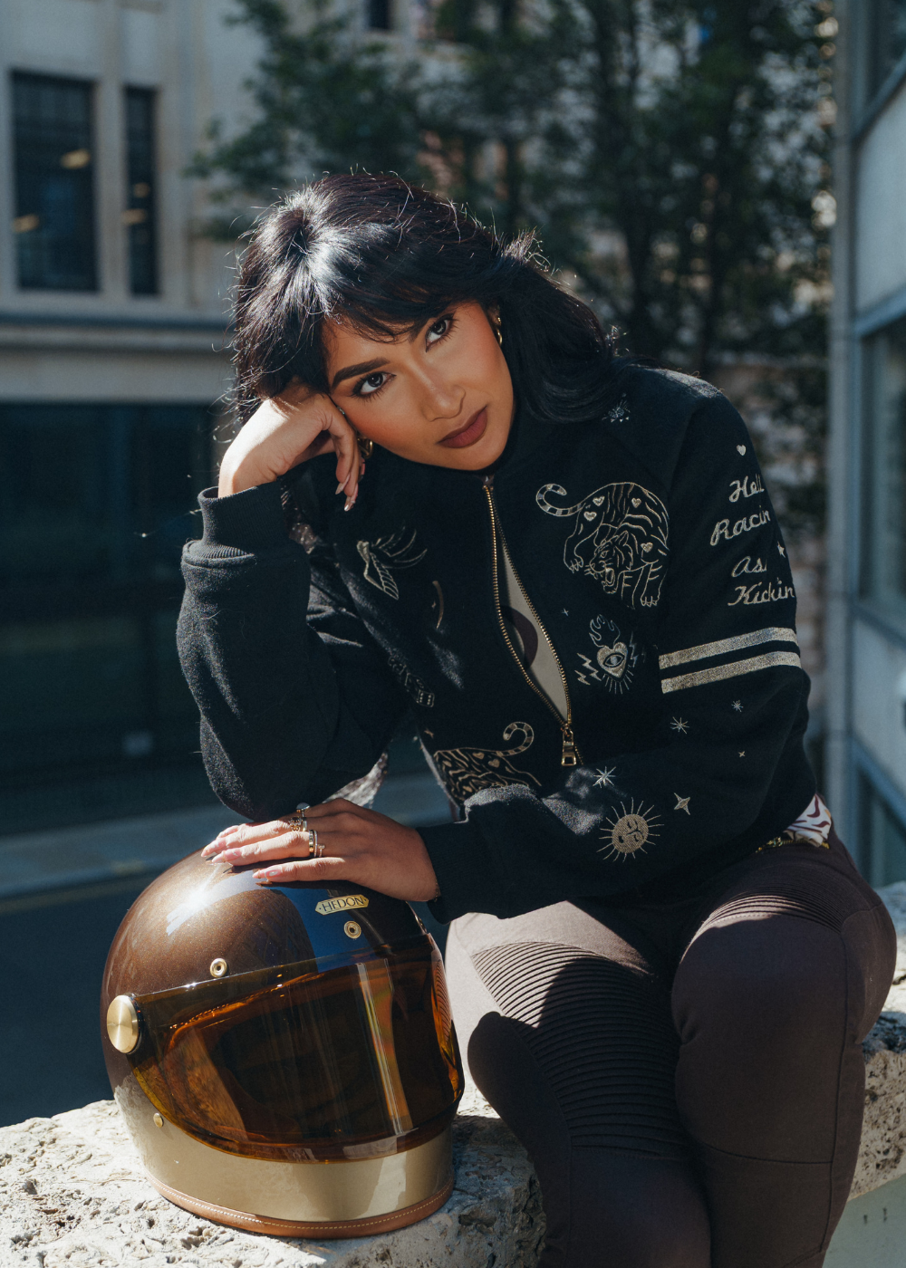 Wildust Sisters Oracle Black Varsity Jacket