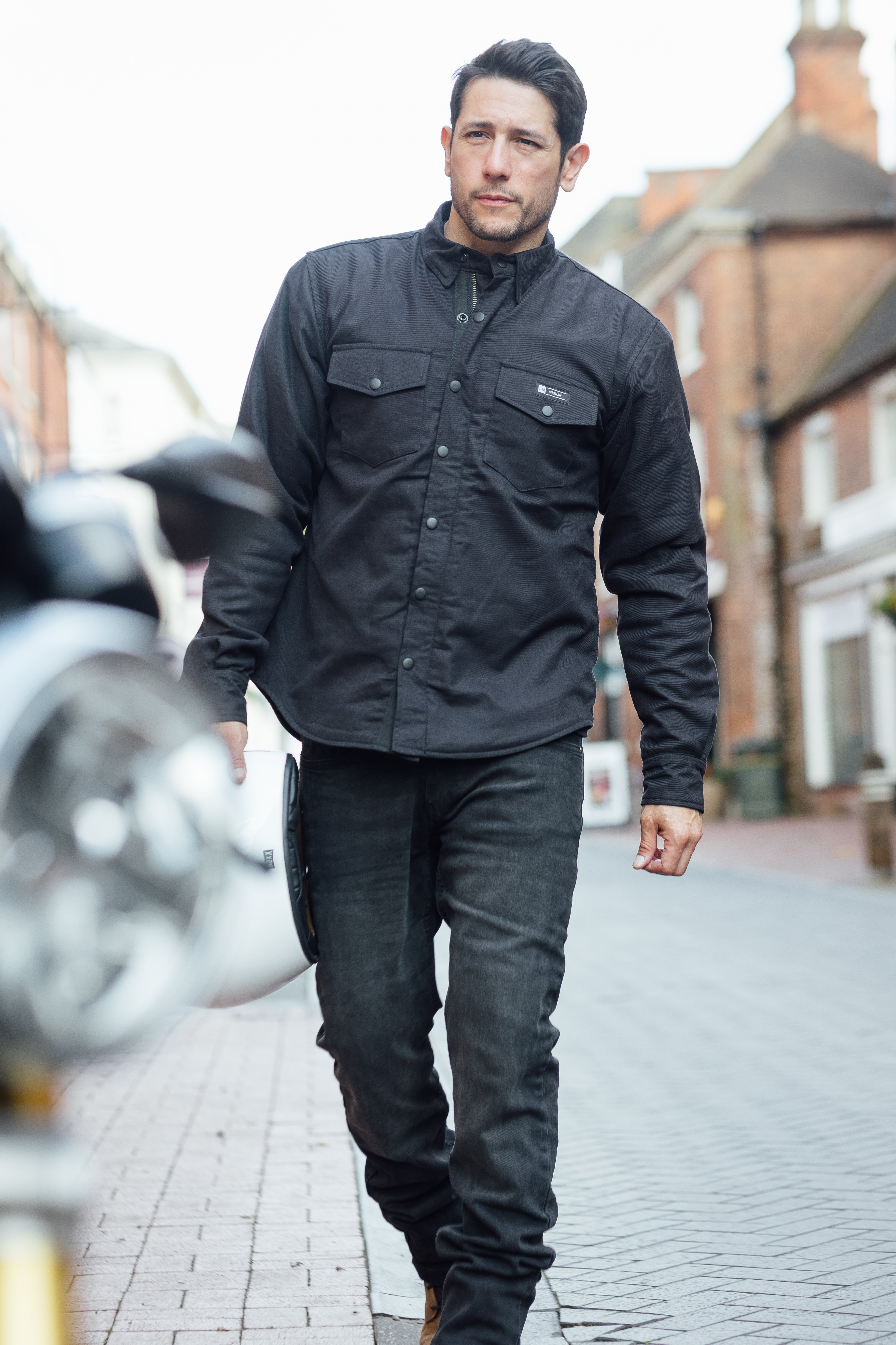 Merlin Axe Black Riding Shirt Built with Kevlar®