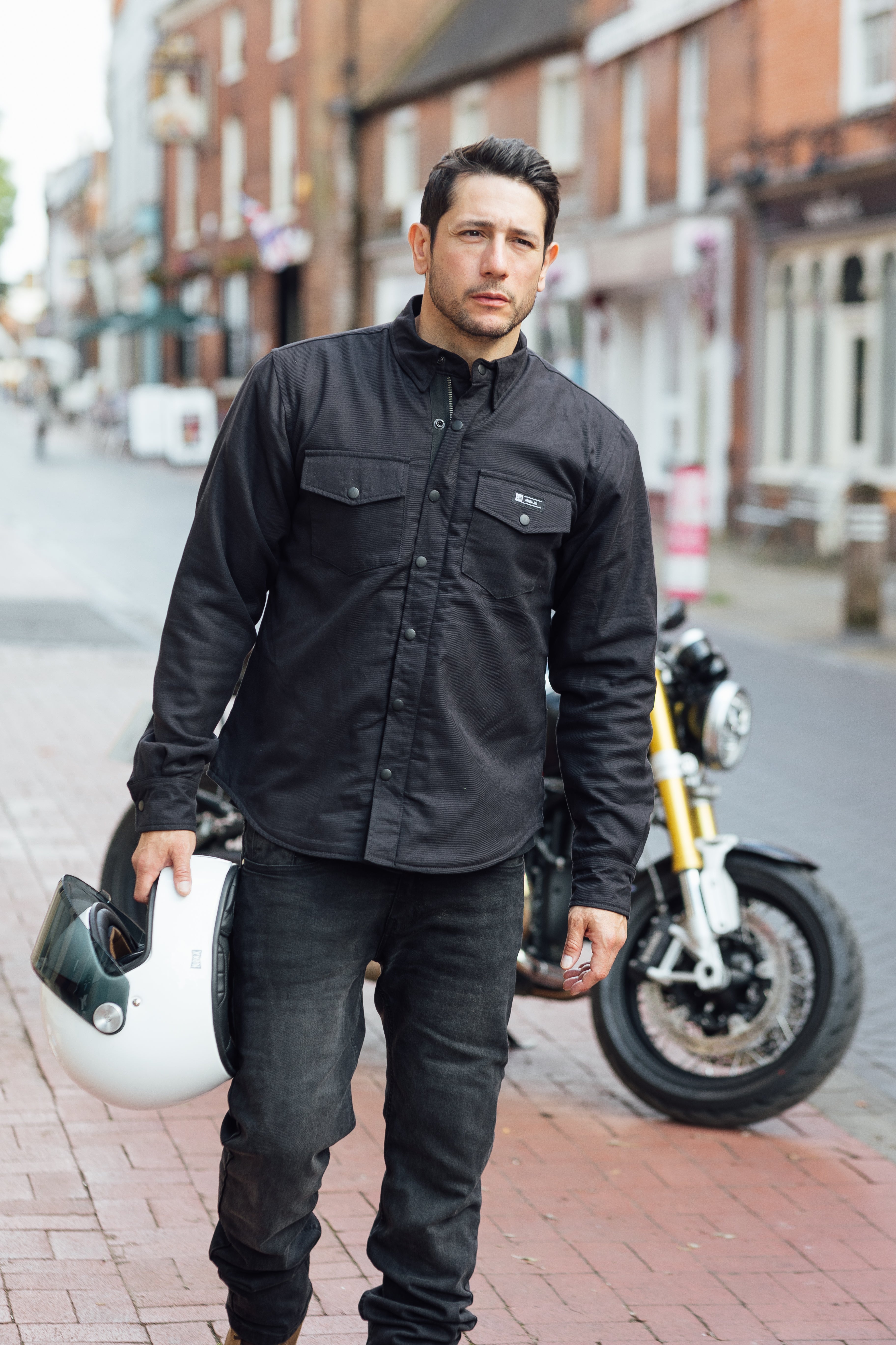 Merlin Axe Black Riding Shirt Built with Kevlar®